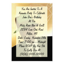 Karaoke Party clubbing Night Out Invite Invitation