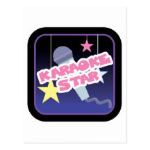 karaoke star postcard