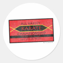 Karate Championship Round Sticker