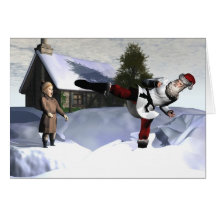 Karate Claus Cards