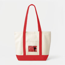 Karate Tote Bag with Martial Arts male silhouette