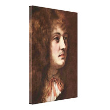 Karel ï¿½kreta - Man with his hand on his chest Stretched Canvas Print