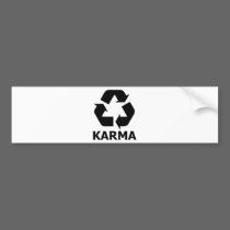 Karma Recycle bumper stickers