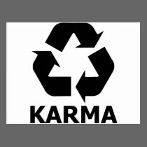 Karma Recycle postcards