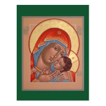 Kasperov Mother of God Prayer Card Postcard
