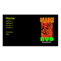 KATRINA ORANGE BUD BUSINESS CARD TEMPLATE