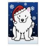 Kawaii American Eskimo Dog Christmas Card