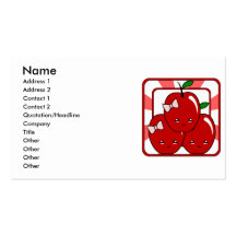 Kawaii Apple Basket (Girl) Business Cards