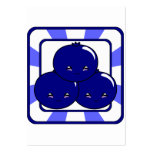 Kawaii Blueberry Basket (Boy) Business Card Templates