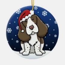 Kawaii Cartoon English Springer Spaniel Christmas Christmas Ornaments