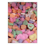 Kawaii Conversation Hearts Candy Valentine Greeting Card