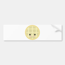 kawaii cute waffle bumper sticker
