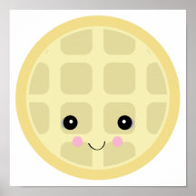 kawaii cute waffle posters