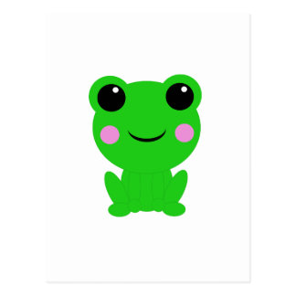 Transparent Kawaii Cute Frog - Cute green frog cartoon illustration