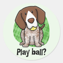 Kawaii German Shorthaired Pointer Stickers