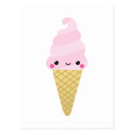 Kawaii Ice Cream Cone Postcard