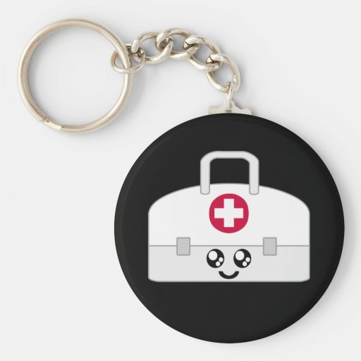 KAWAII MEDICAL NURSE BAG HAPPY FACE KEYCHAIN