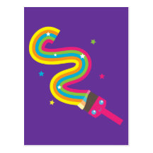 Kawaii Paint Brush Postcard