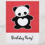 Kawaii panda full colour flyer
