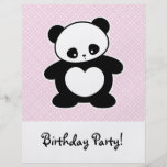 Kawaii panda full colour flyer