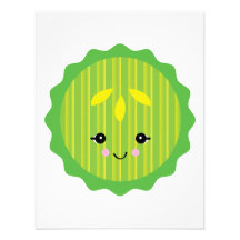 kawaii pickle slice custom invite