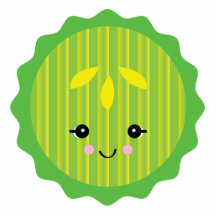 kawaii pickle slice photo cut out
