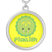 kawaii picklish pickle slice custom necklace