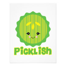 kawaii picklish pickle slice personalised invite