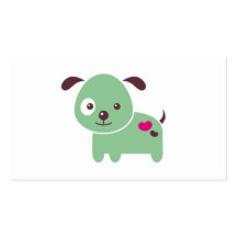 Kawaii puppy bookmark business card