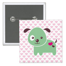 Kawaii puppy buttons