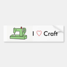 Kawaii Sewing Machine Bumper Sticker
