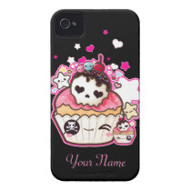 Kawaii skull cupcake with stars and hearts casemate cases