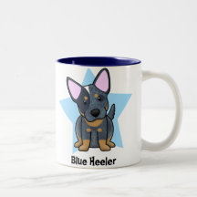 Kawaii Star Blue Heeler Mugs