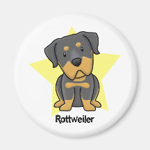 Kawaii Star Rottweiler Fridge Magnet