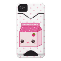 Kawaii strawberry milk carton casemate cases