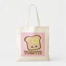 Kawaii Toasty! Toast tote bag