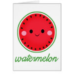 Kawaii Watermelon Card