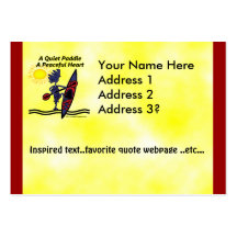 Kayak A Quiet Paddle Waves Business Card Template