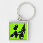 Kayak Canoe Joyful Silhouette Key Chains