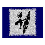 Kayak Canoe Joyful Silhouette Post Card