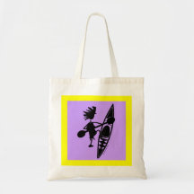 Kayak Canoe Joyful Silhouette Tote Bag