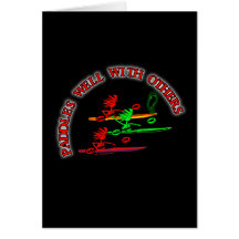 Kayak Canoe - Paddles Well With Others Card
