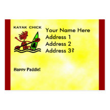 Kayak Chick Designs & Things Business Card Template