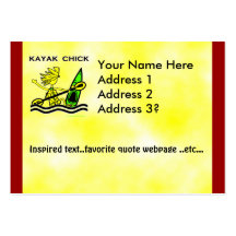 Kayak Chick Designs & Things Business Cards