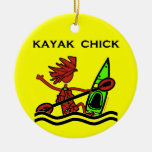 Kayak Chick Designs & Things Christmas Ornament