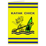 Kayak Chick Designs & Things Greeting Card