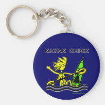 Kayak Chick Designs & Things Key Chain