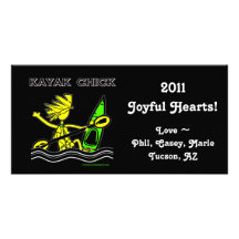 Kayak Chick Designs & Things Picture Card