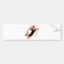 Kayak Double Bubbles Bumper Sticker
