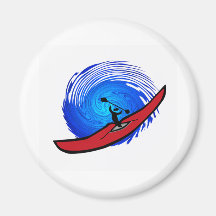 kayak open seas refrigerator magnet